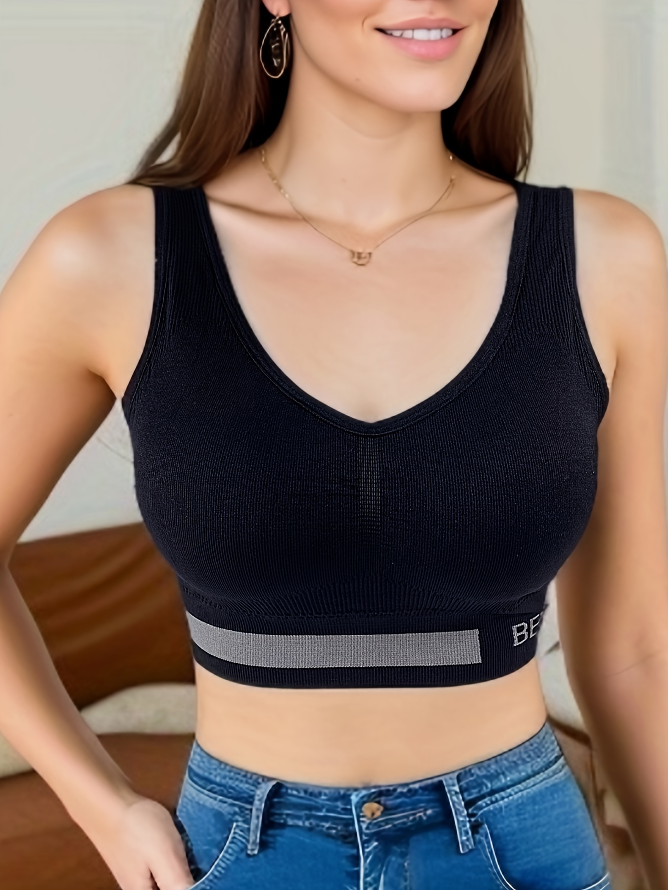 Seamless Adjustable Camisole Tank Tops Detachable Chest - Temu