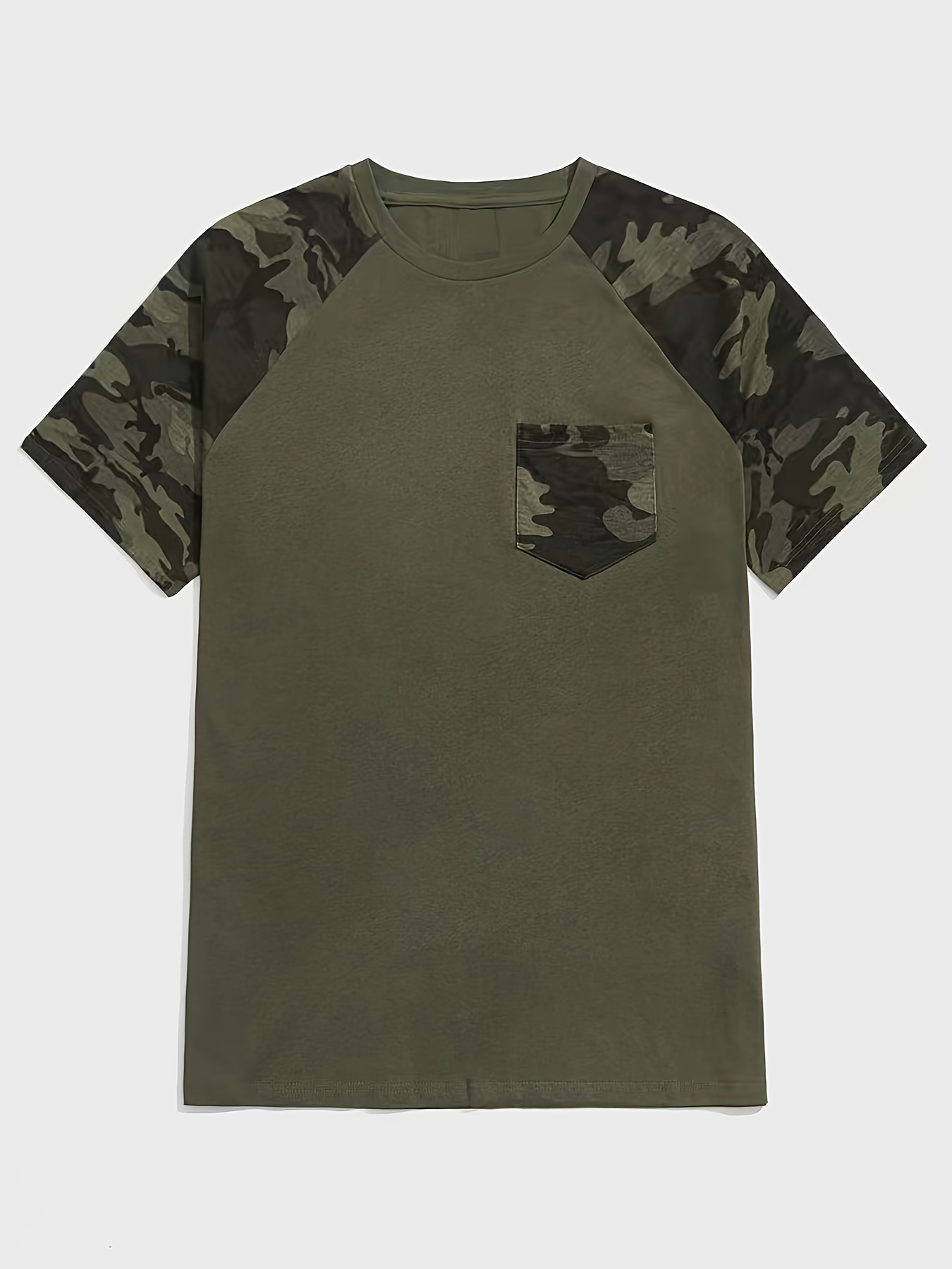 2pcs Camo Outfits For Men Casual Crew Neck Short Sleeve T Shirt