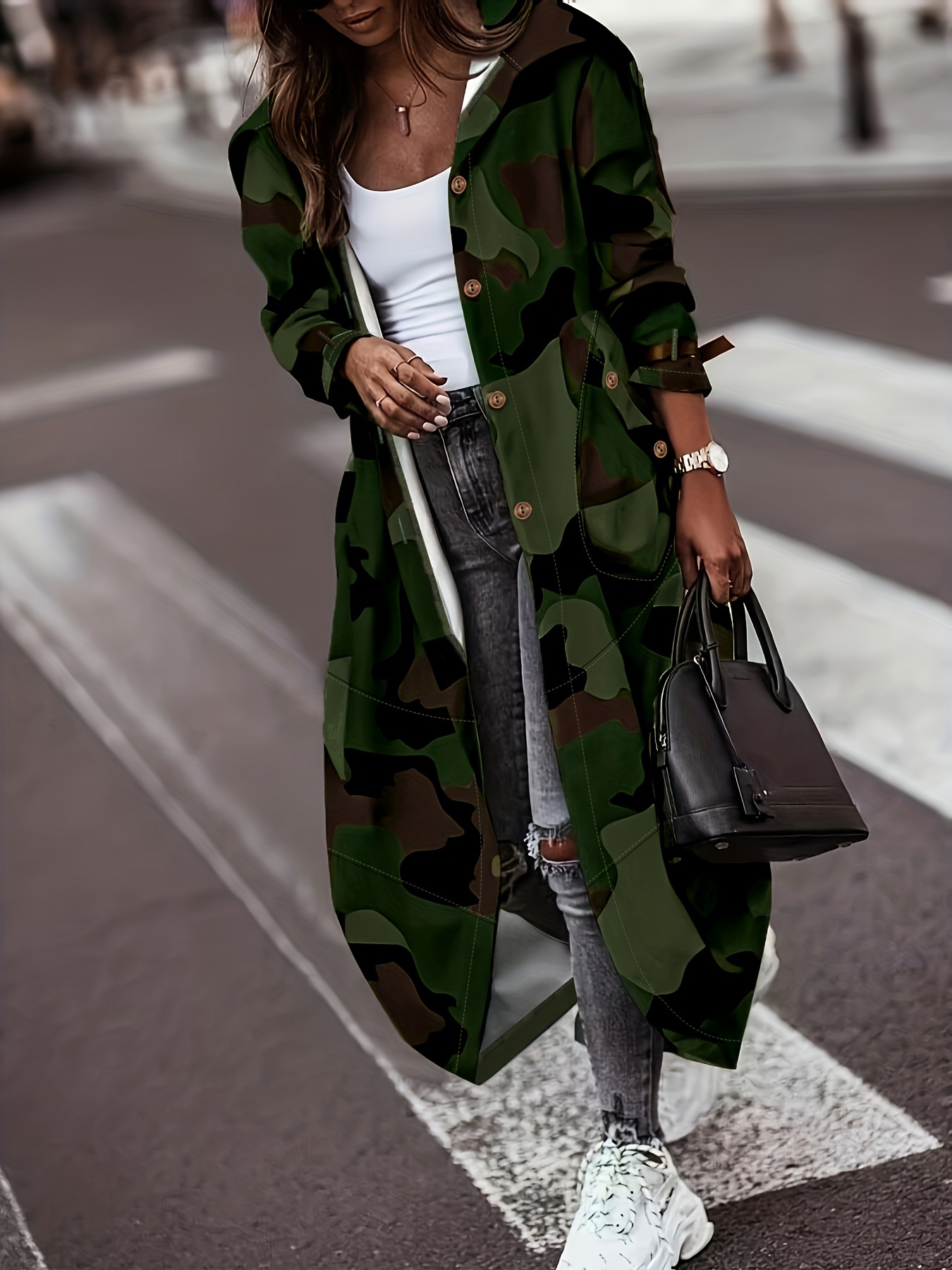 Camouflage hot sale coat womens