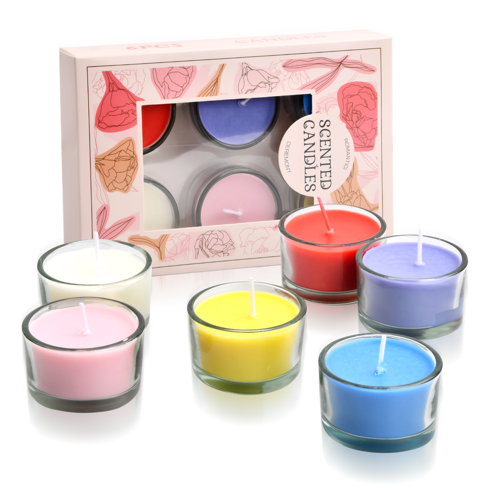 Set de regalo de velas aromáticas de 8 piezas, velas aromáticas de