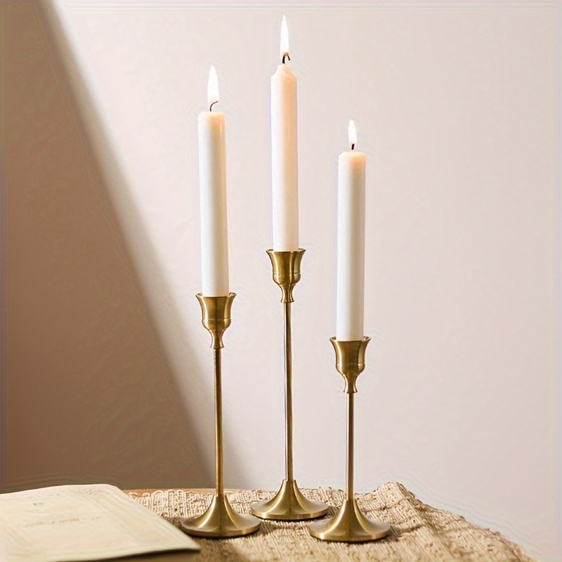 4pcs Gradient Color Spiral Taper Candle Luxury Dripless Tapered  Candlesticks for Wedding Dinner Decor Unscented Twisted Candles