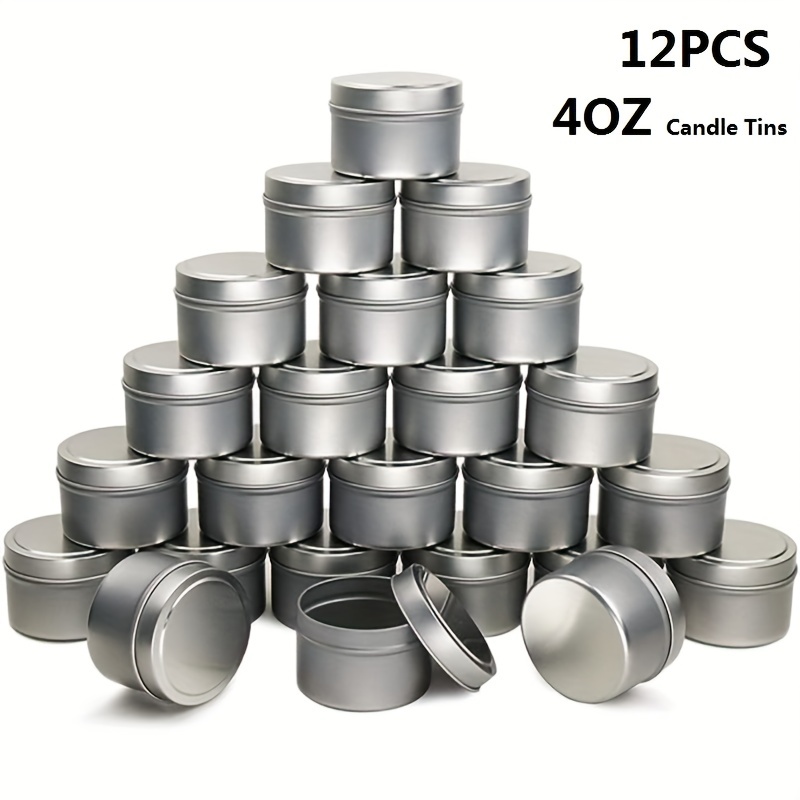 2oz 4 Oz Sliver Cosmetic Cream Lip Balm Candle Metal Can Jar Aluminum Tins  for Scented Candle Spices Candy Gifts with Lids - China Metal Tin Can,  Metal Can