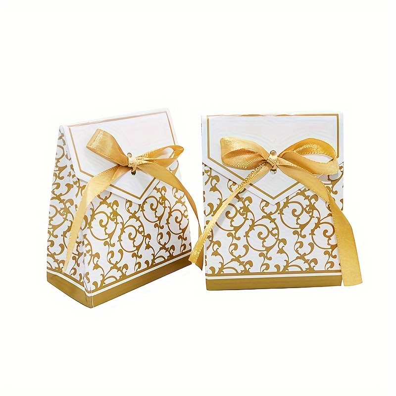 Wedding Candy Box With Velvet Ribbon Pearl Party Package - Temu