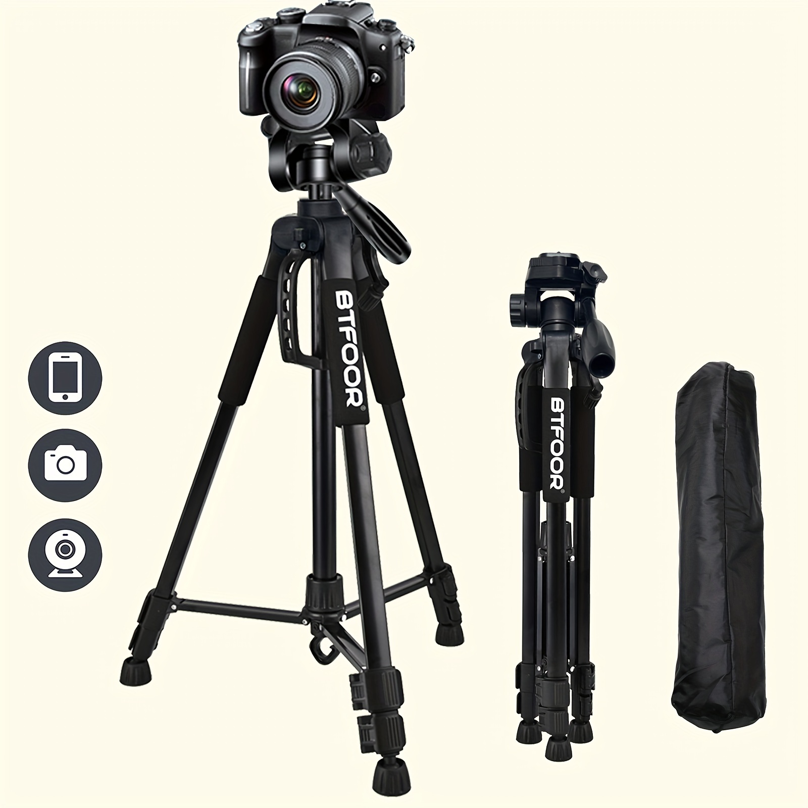 Monopie/Unipod profesional negro de 72 pulgadas (liberación rápida) para  videocámaras y cámaras