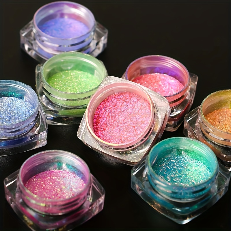 Shining Sugar Nail Glitter Powder Colourful Ultra Fine Star - Temu