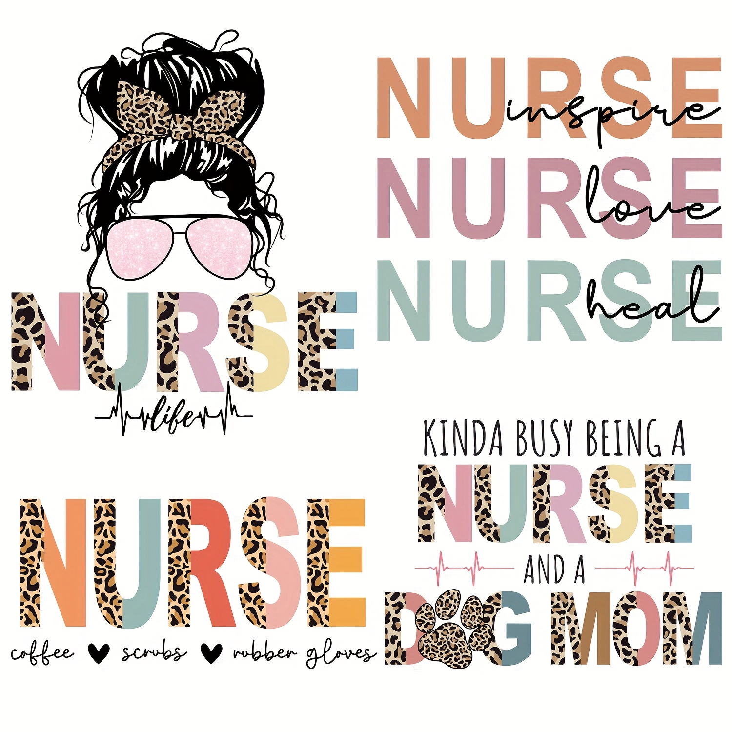 Embroidery Stickers Nurse's Day Cartoon Anime Love Stickers - Temu