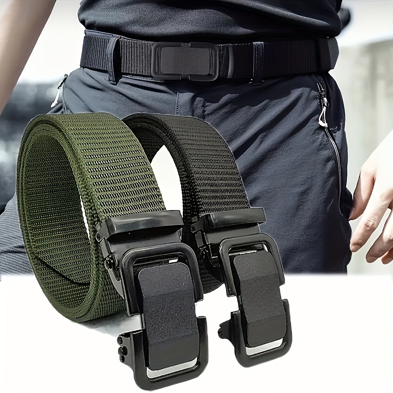 New Canvas Outdoor Tactical Army Belt 3d Flame Pattern Metal Buckle Unisex Jeans  Belt Mens Military Training Belts Male Strap