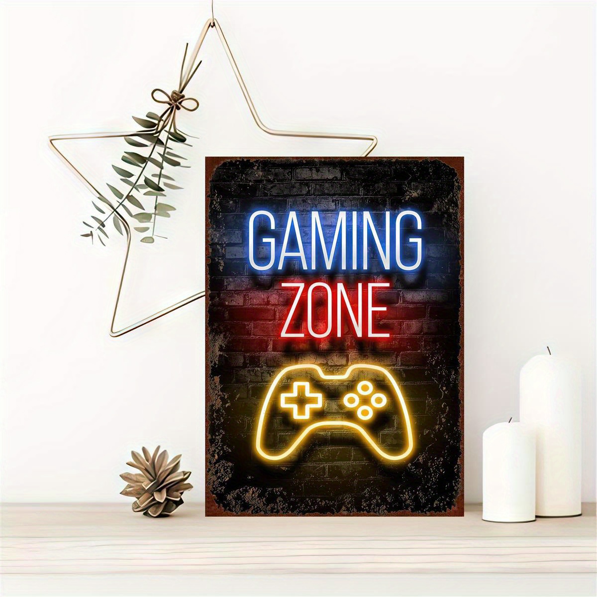 Metal Gaming Wall Art game Zone Controller Gamer Metal Wall - Temu