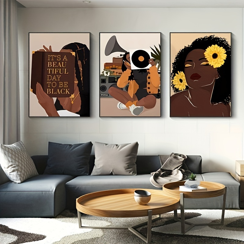 Brooke & Vine African American Black Woman Wall Decor Art Prints (UNFRAMED  8 x 10) Gift for Women Teen Girl Room Inspirational Posters - Home, Office