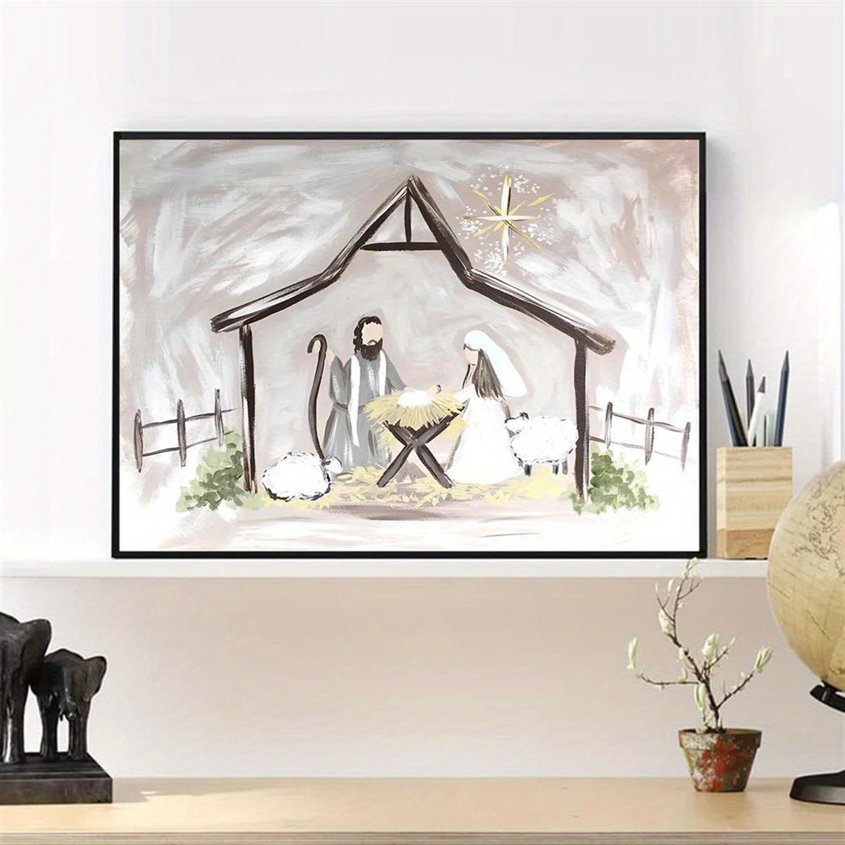 Nativity Scene Canvas - Temu