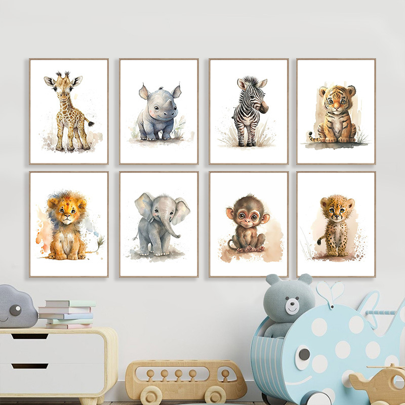 Cuadro familia de leones colores - Sofia Brown Cuadros decorativos
