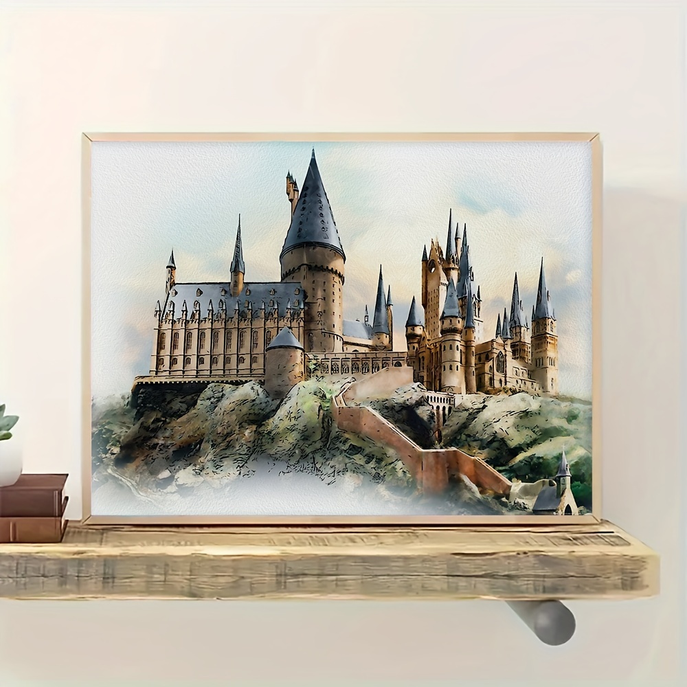Affiche imprimée d'art château Harry Potter Poudlard