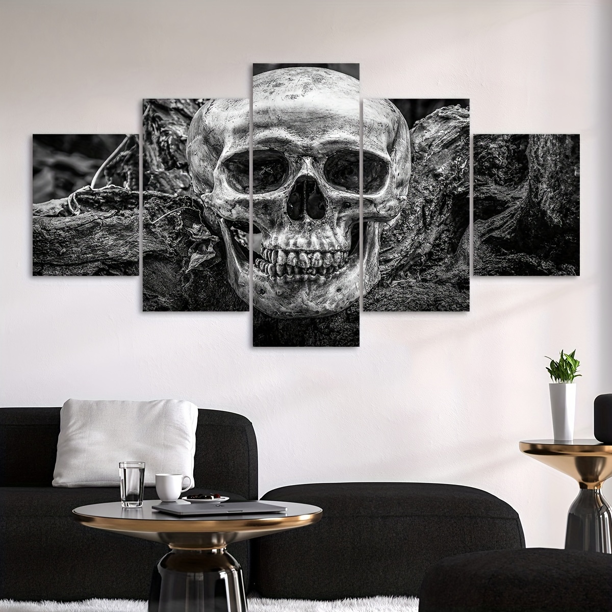 Elder Emo Skull Wall Art Home Decor Gifts Funky Passive - Temu