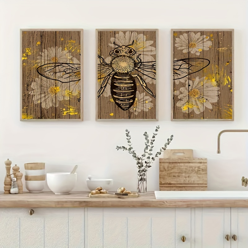 Honey Bees String Art Design Bee Home Decor, Bumble Bees, Bee Art, Nature  Wall Art 