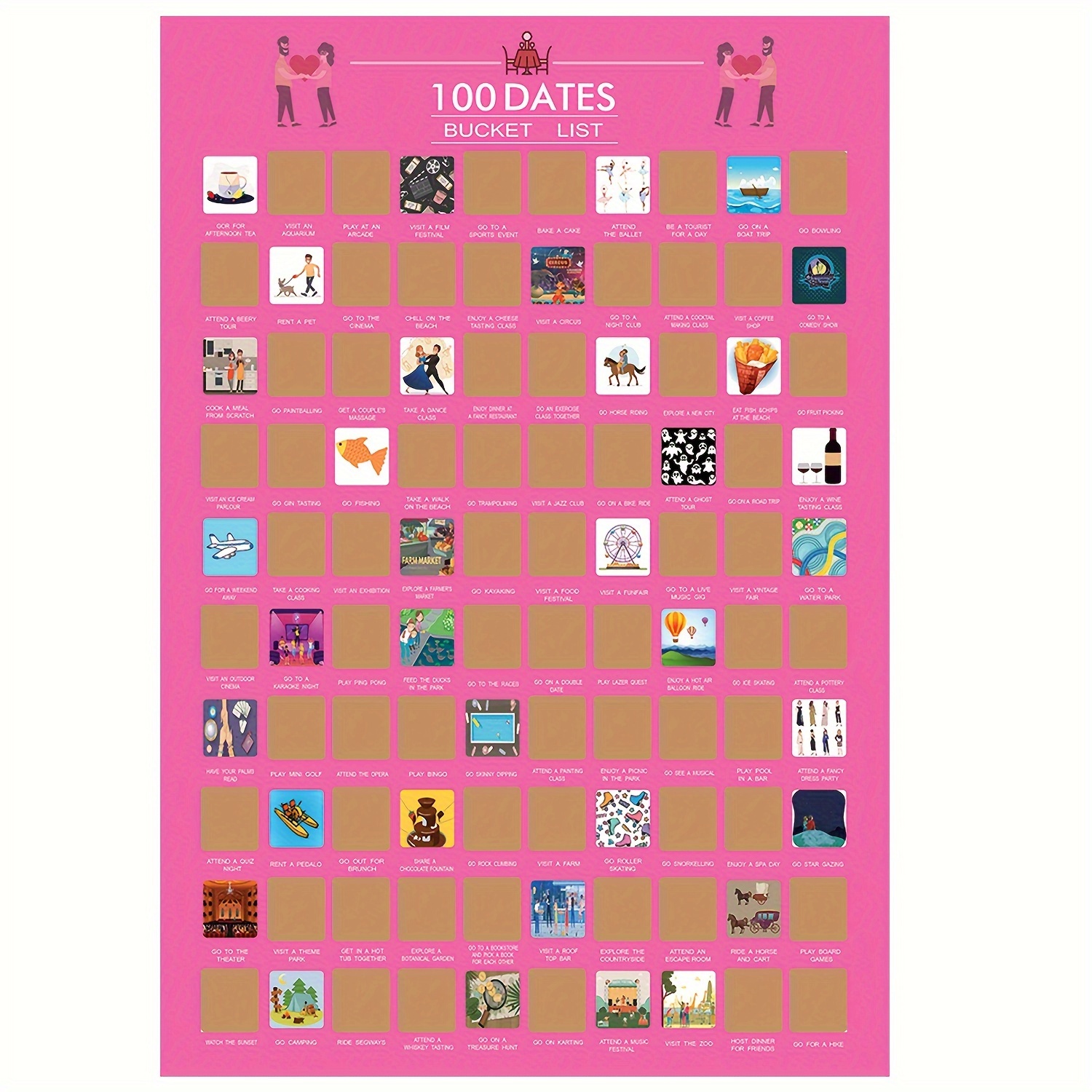 100 Movies Scratch Off Poster Bucket List Scratch - Temu