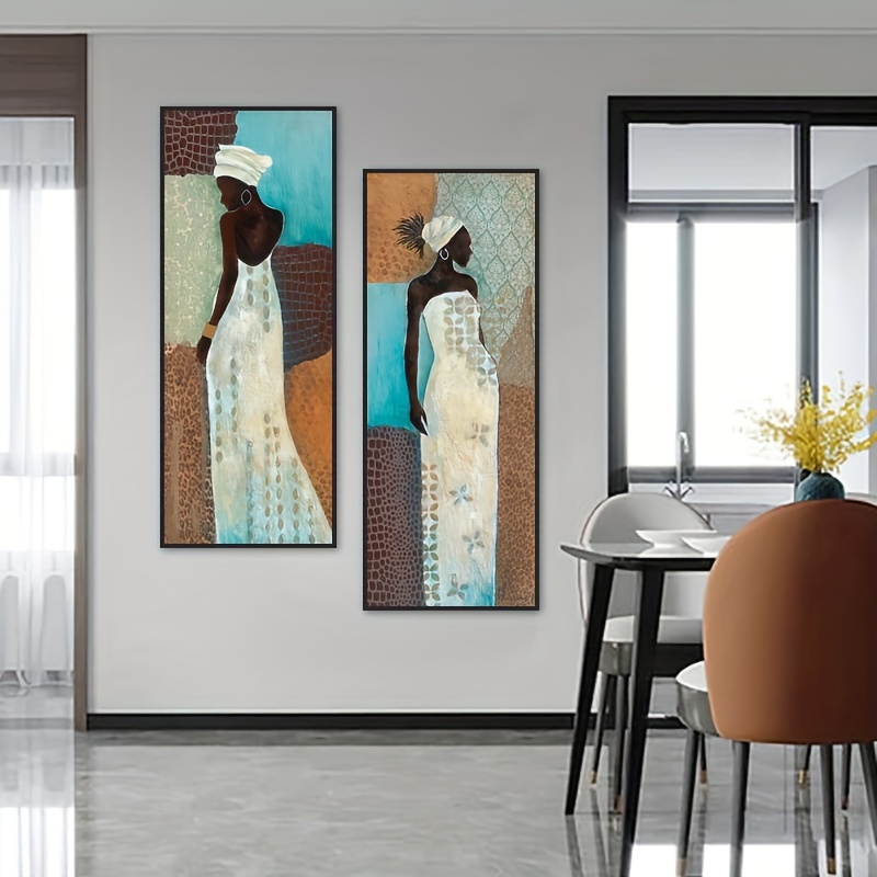 Canvas Poster Vintage Art African Black Woman Oil Painting - Temu Denmark