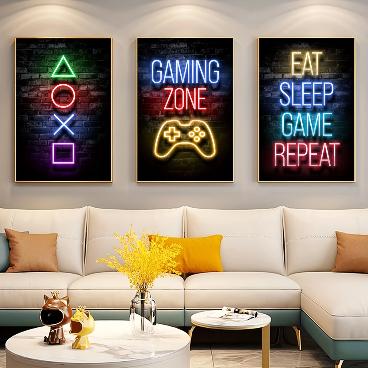 6 Piezas Estilo Neón Gamer Citas Carteles Arte Pared Arte - Temu Chile