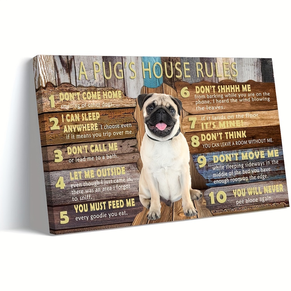 Pug Dog Hanging Ornaments, Dog House Pet Accessories, Dog Tag Crafts - Temu