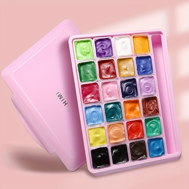 MIYA Gouache Paint Set, 18 Colors x 30ml Pink