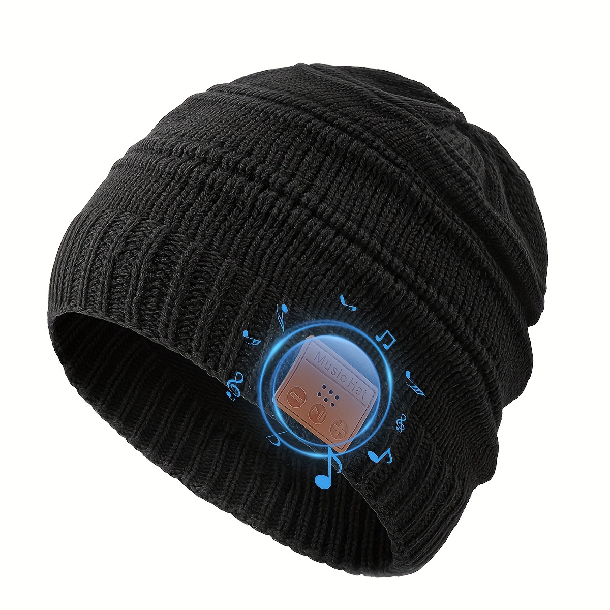 Chapeau de bonnet Bluetooth unisexe, 4 LED USB Rechargeable