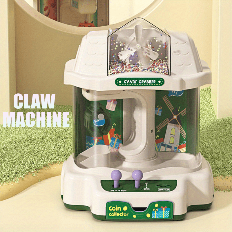 Mini Claw Machine For Kids Cartoon Rocket Shaped Ball Catching