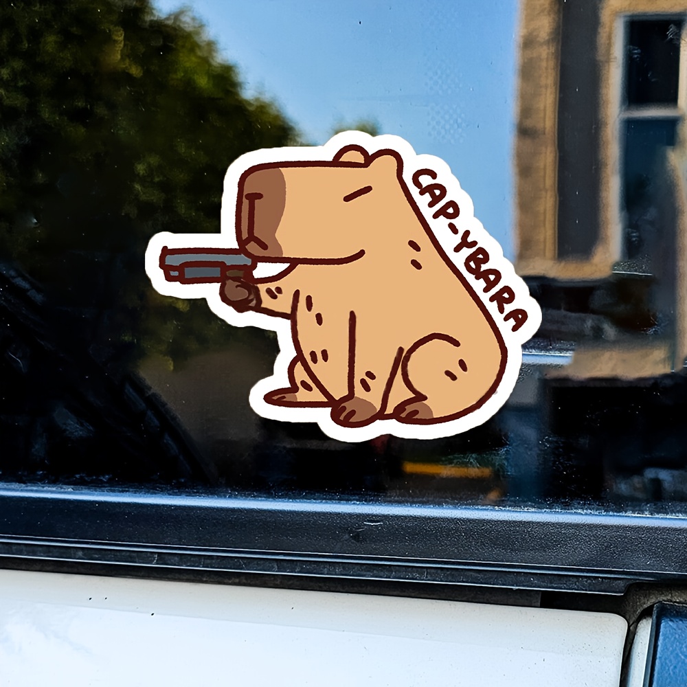 Kawaii Capybara Waterproof Stickers For Luggage Bike Bumper - Temu