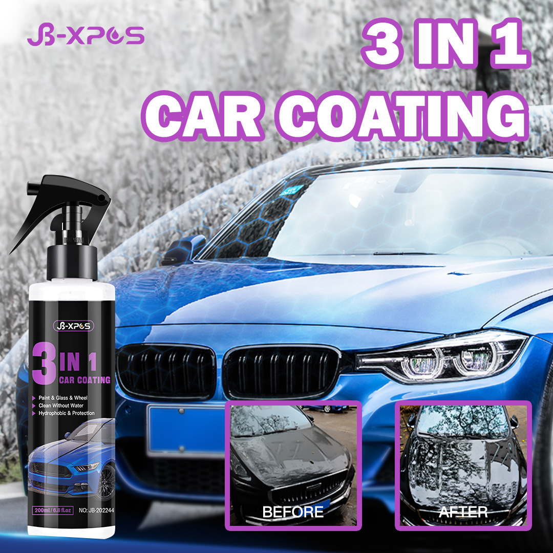 3 In 1 Ceramic Coating Spray High Protection Hydrophobic Car Shield Coating  Car Paint Repair Car Exterior Restorer Ceramic Spray