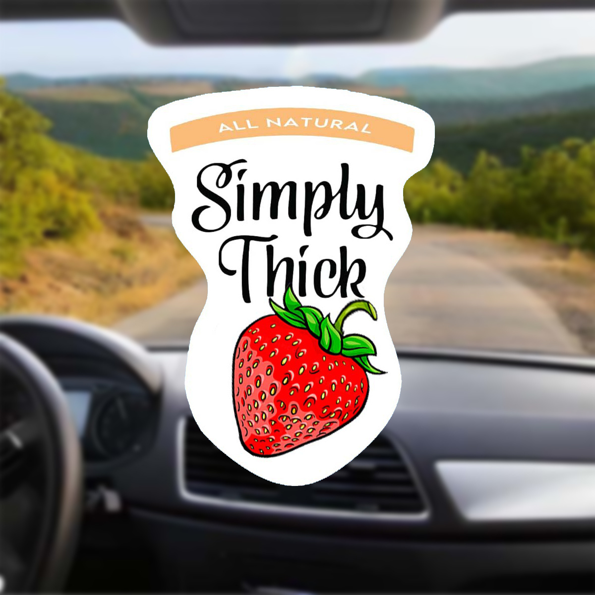 Handmade Strawberry Car Accessories Rear View Mirror Hanging