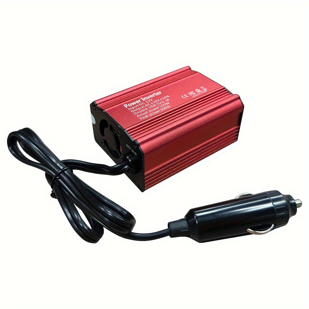 Car Power Inverter 12v 110v Ac Car Charger Adapter 3.1a Dual - Temu