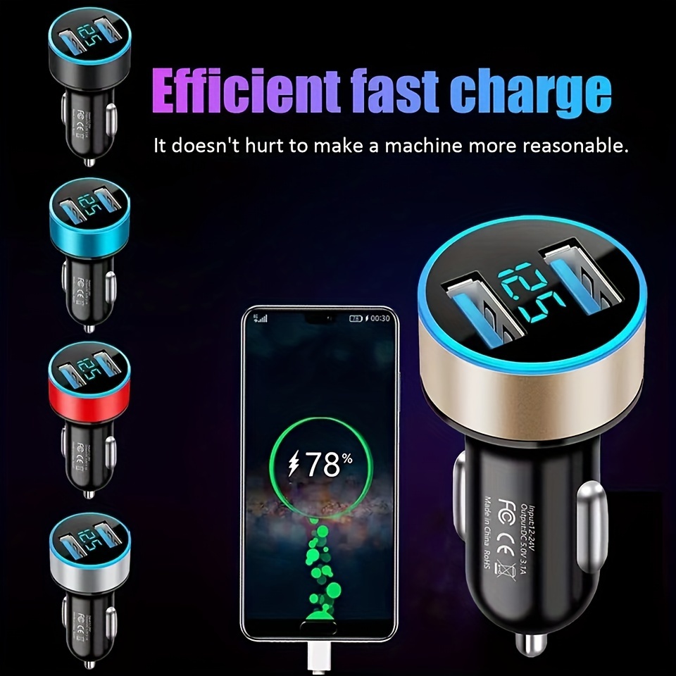 Car Charger Usb Charger Car Power Adapter Cigarette Lighter - Temu