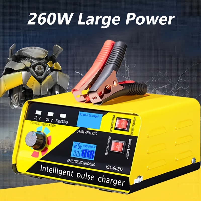 1pcar Battery Charger 12v 6a Smart Battery Trickle Charger - Temu