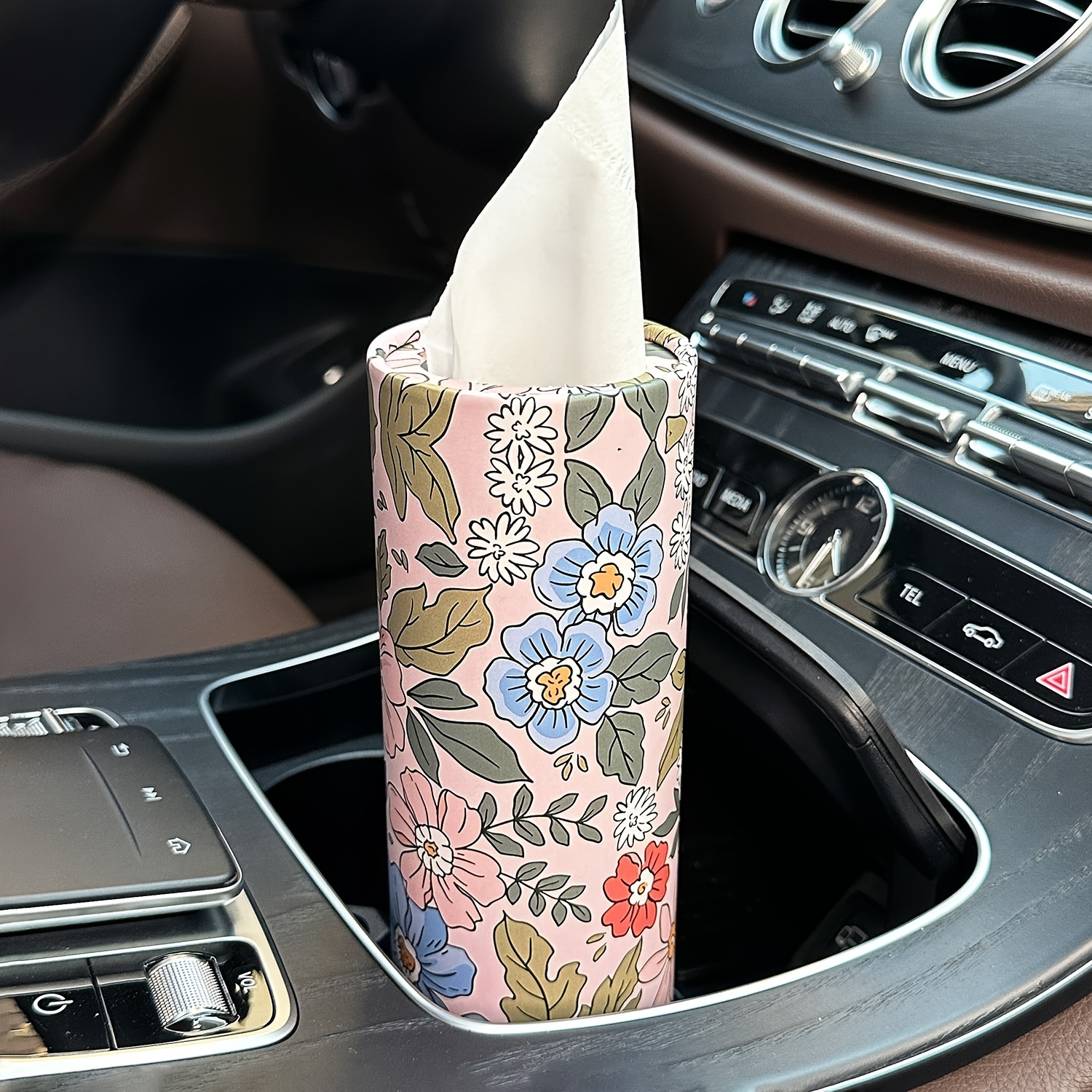 Car Tissue Round Box Car Tissues Cylinder Tissues for Car Cup Tissue Holder  Travel Tissues Dispenser Tissue Paper for Car Facial Tissue Tube Refills  Tissue Cani…