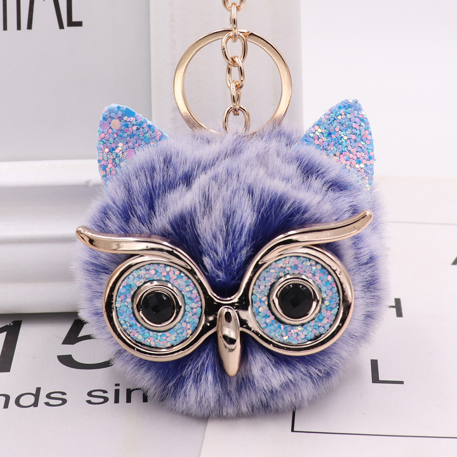 Pu Leather Owl Decor Bag Charm Keychain Key Ring Bag Pendant Ornaments For  Women Men Souvenir Birthday Gift - Temu