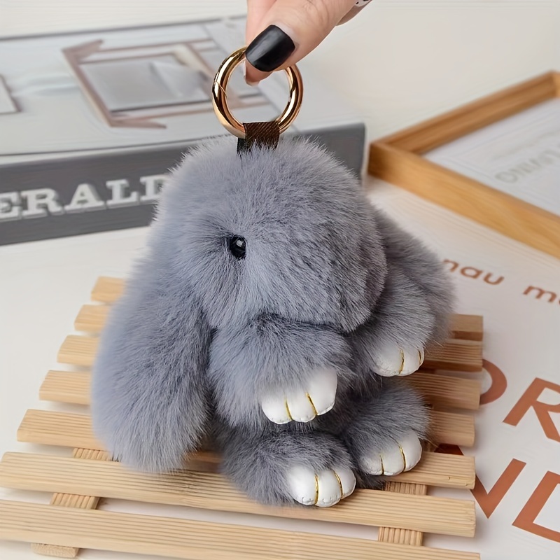 Bunny Rabbit Faux Fur Keychain – MsKeychain