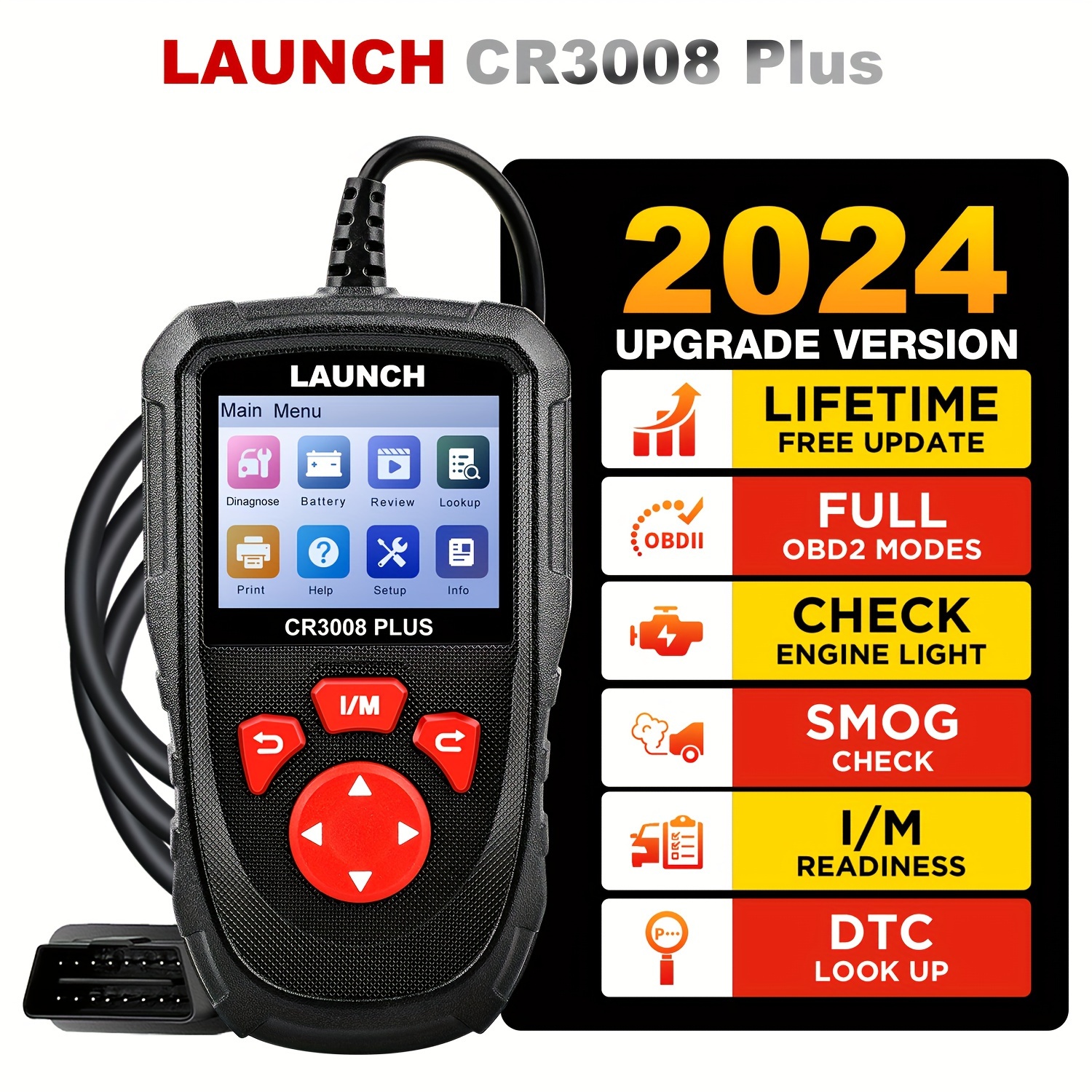LAUNCH X431 CR3008 OBDII Automotive Scanner OBD2 Code Reader