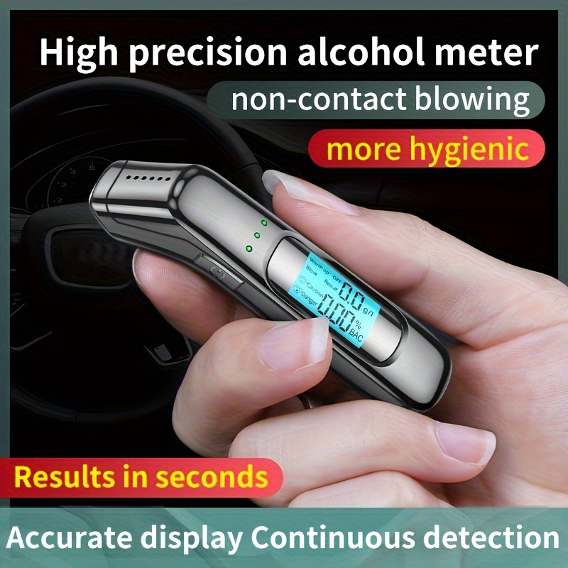 Etilometro portatile senza contatto etilometro ad alta precisione Tester  per l'alito con schermo LCD digitale ricaricabile con luce e suono -  AliExpress