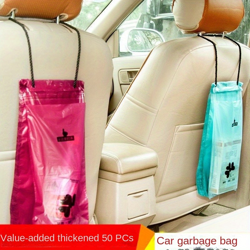 30Pcs Car Garbage Bag PVC Waterproof Leakproof Disposable Auto Trash Can  Bag for Litter Large Capacity Leak-Proof Portable Convenient