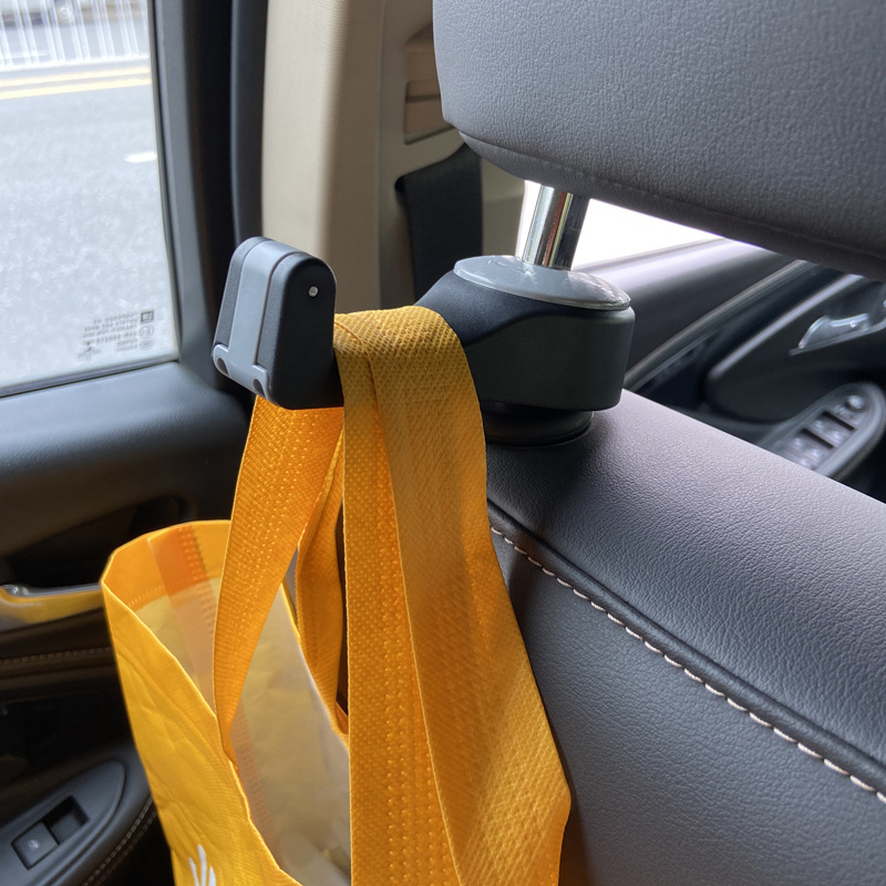 2 in 1 Car Headrest Hidden Hook, 8Pcs Car Back Seat Hanger 360° Rotating  with Phone Holder, Upgraded Car Hooks Hidden Storage Organizer Car Hook for