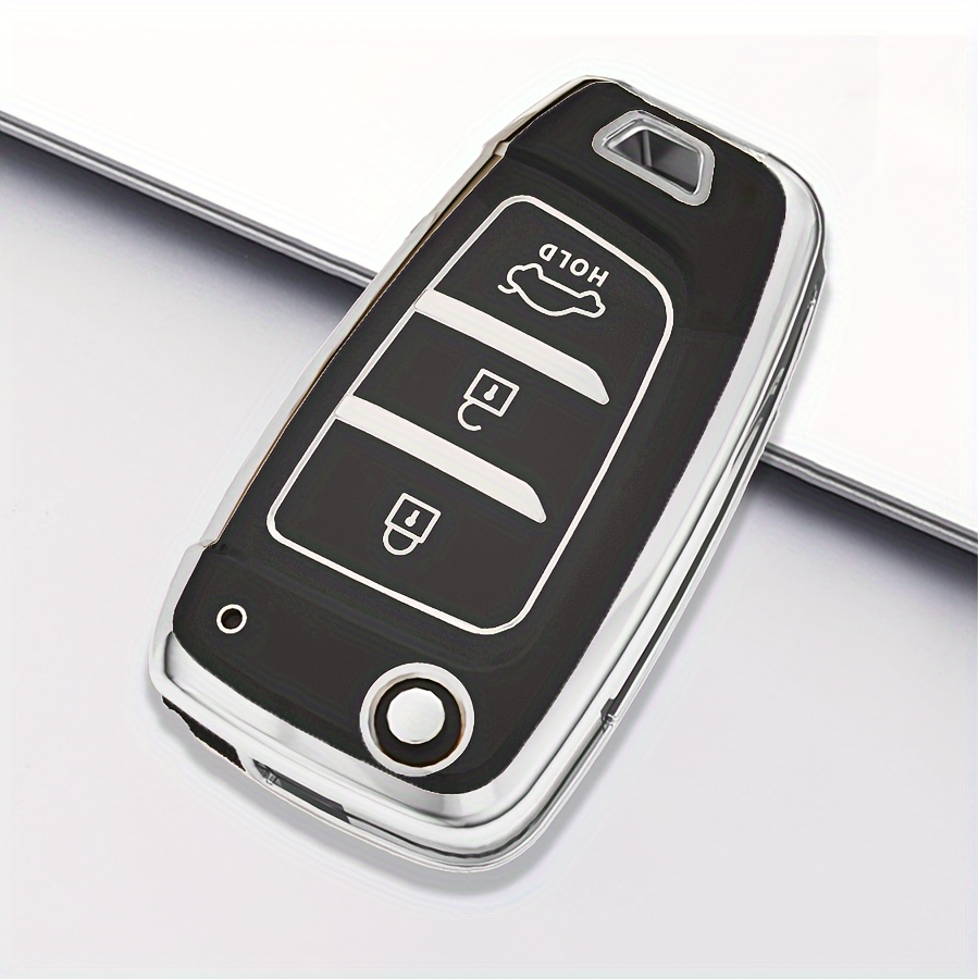 Glänzend Carbon fiber ABS Schlüssel Fall Fob Abdeckung Für Hyundai i30 Ix35  KONA Encino Solaris Azera