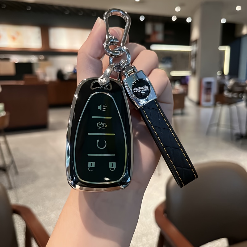 Key Fob Cover With Pu Leather Lanyard, Car Key Case For 2018-2022