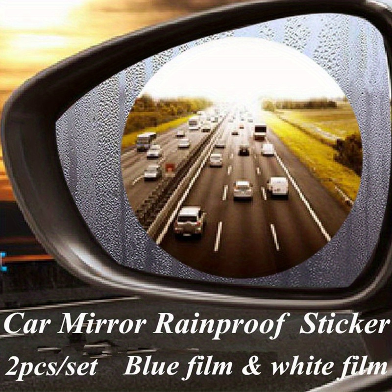 4 piezas de película para espejo retrovisor de automóvil, película  protectora HD nano transparente, impermeable, resistente a la lluvia,  antivaho para