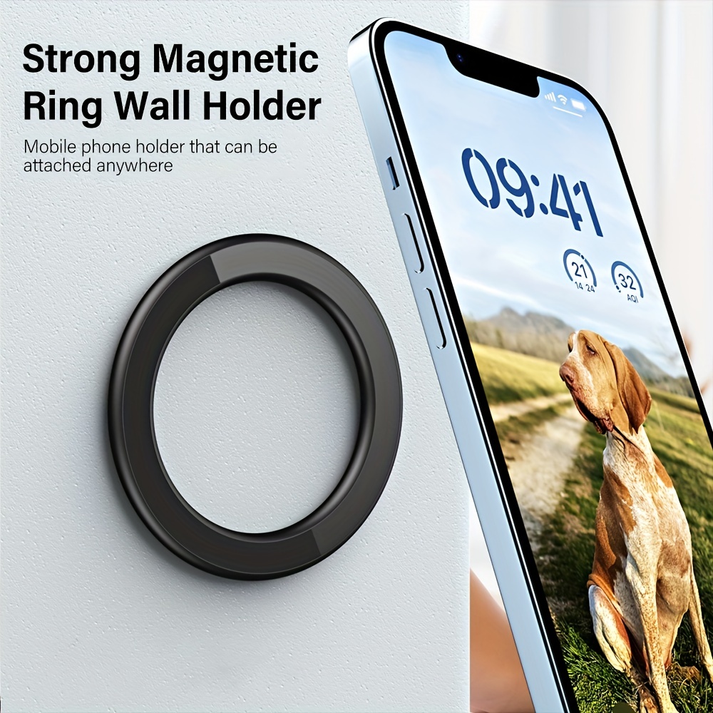 Universal Magnetische Metallplatte Ring für Magsafe Wireless Ladegerät  Eisenblech Aufkleber Magnet Auto Telefon Halter für Iphone 13 12 11