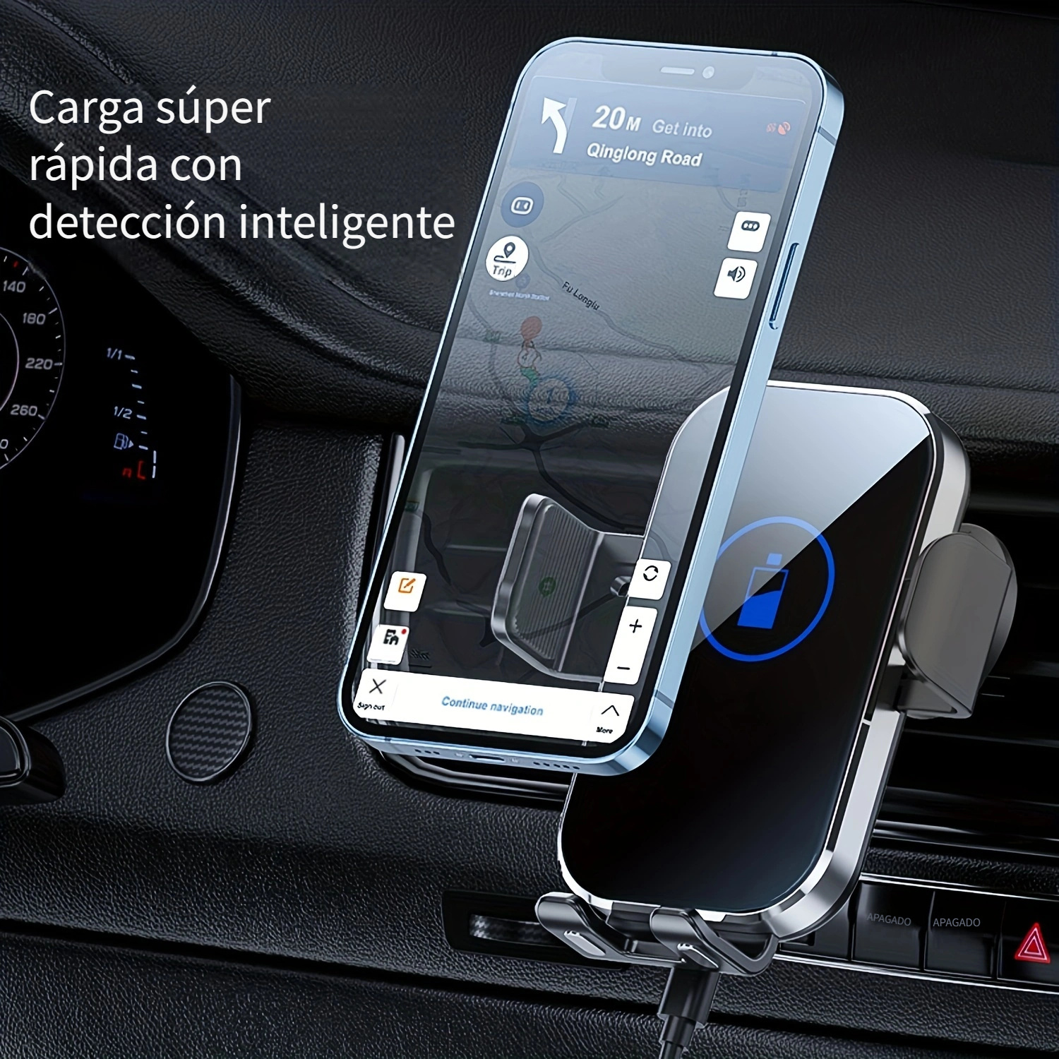 Comprar Soporte magnético para coche con carga inalámbrica rápida de 15w,  soporte Universal para cargador de teléfono móvil para todo tipo de  teléfonos para Iphone 13, 12, 11pro