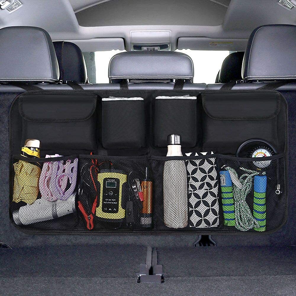 Organizador de maletero de coche, caja de almacenamiento de fieltro suave,  Gran compartimento antideslizante, bolsa de herramientas - AliExpress