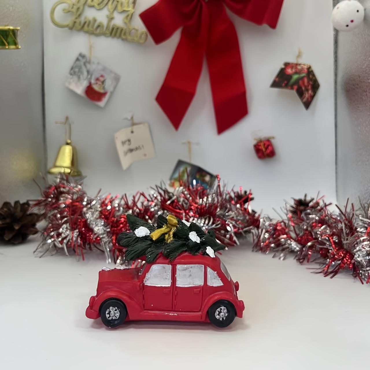 est Bois de renne Nez Rudolph rouge Décoration de Noël voiture Ornements  cadeaux 