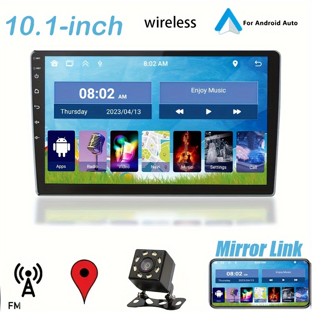 Radio Android Pantalla 10 Pulgadas 1 DIN Wifi GPS + Cámara.