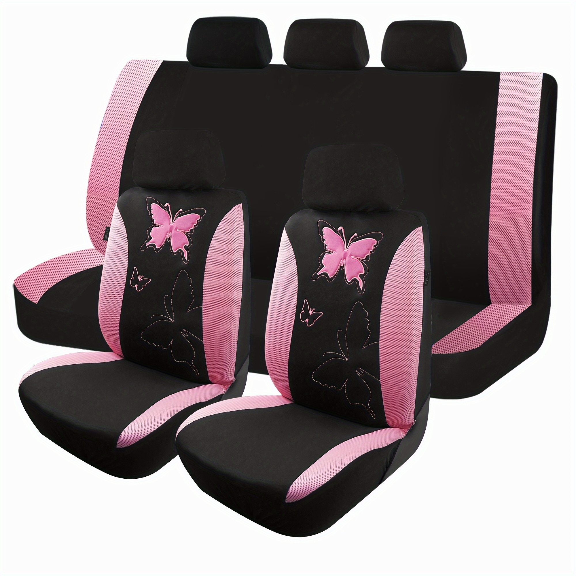 2pcs Funda Asiento Coche Mariposas Girasoles Asientos - Temu