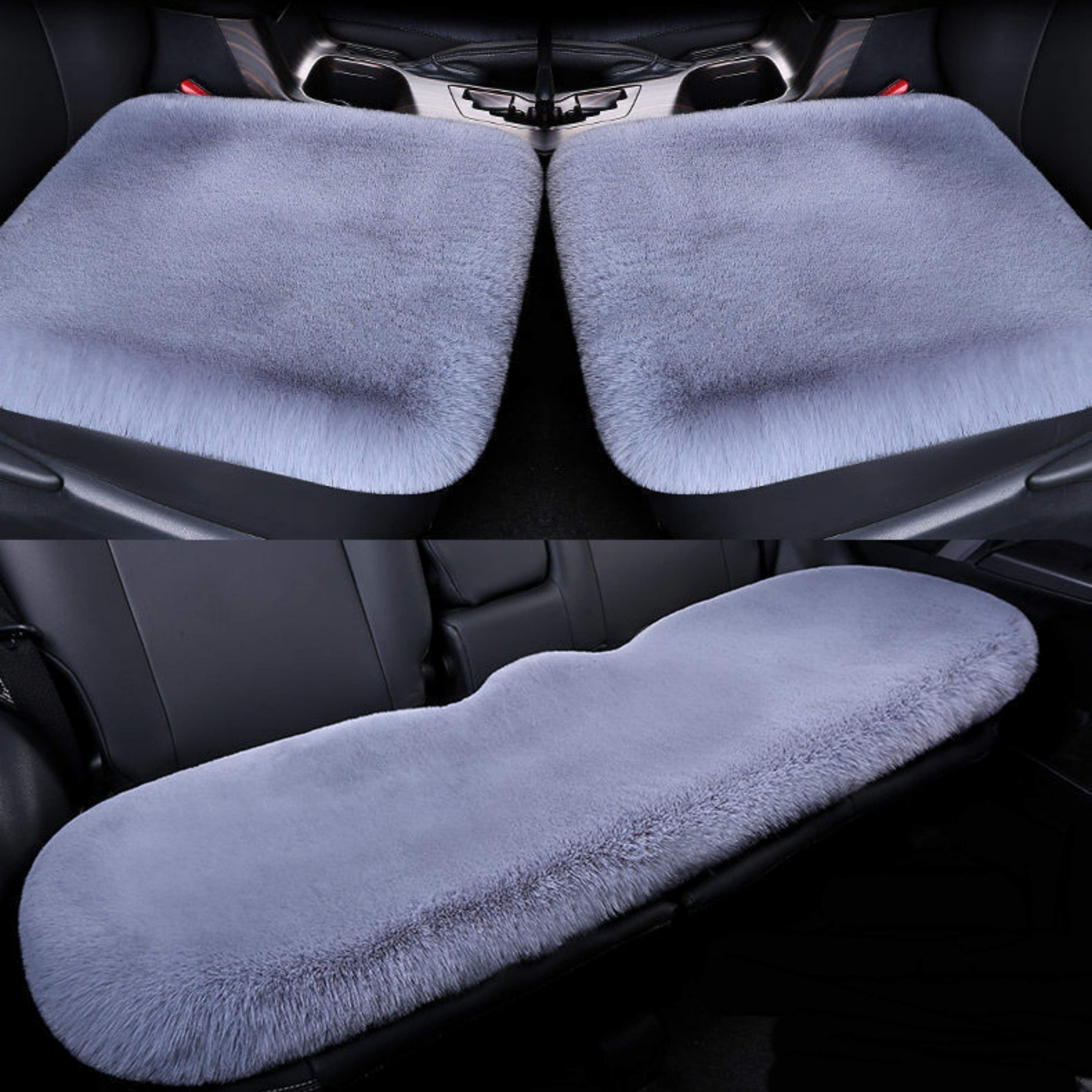  2 Pack Cushioned Car Seat Cover, Thick Padded Car Seat Covers,Plush  Car Seat Covers,Soft Fuzzy Car Seat Covers,Padded Car Seat Covers,Auto  Interior Women Men Accessories for Cars, Suv, Trucks (Black) 