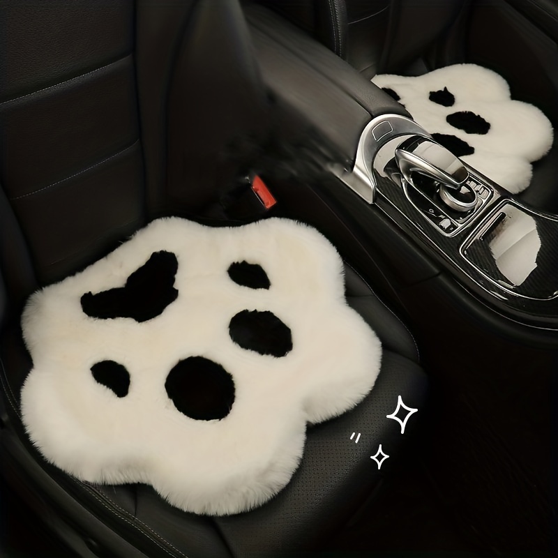 New Winter Plush Car Seat Cushion, 1pc Creative Cat Paw Design