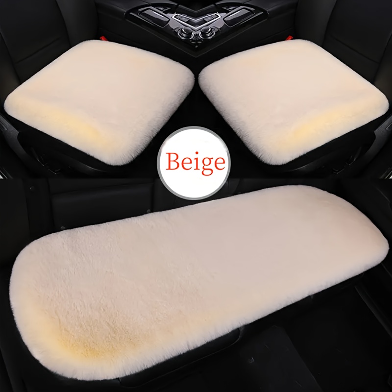 Car Seat Cushion Thickened Velvet Plaid Car Seat Cover - Temu